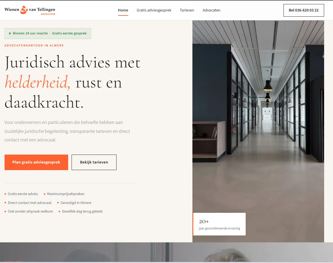 Law firm sample website by Faro Digital